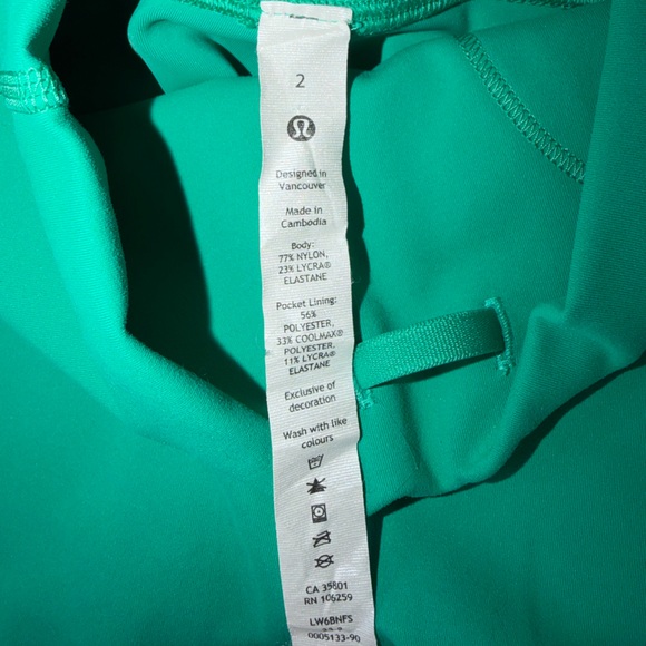 Lululemon Wunder Train High-Rise Crop 23” in Kelly Green - Picture 6 of 7